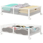 PHINOX Under Bed Storage Container with wheels,Patterned,Metal,2 Pack,Black