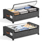Yecaye Under Bed Storage with Wheels, 2Pack Under Bed Storage Containers, Underbed Shoe Storage Organizer, Rolling Under Bed Metal Drawers for Clothes, Blankets(30.71 x 16.93 x 6.69 in)