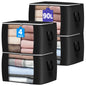 90L Large Storage Bags, 6 Pack Clothes Storage Bins Closet Organizers