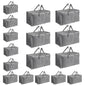 Moving Bags Extra Large 8 Pack - Heavy Duty Storage Totes with Wrap-Around Handles & Reinforced Zippers - Foldable Moving Box Alternative, Water-Resistant for Dorm, Closet & Under Bed Storage (Clear)