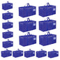 Moving Bags Extra Large 8 Pack - Heavy Duty Storage Totes with Wrap-Around Handles & Reinforced Zippers - Foldable Moving Box Alternative, Water-Resistant for Dorm, Closet & Under Bed Storage (Clear)