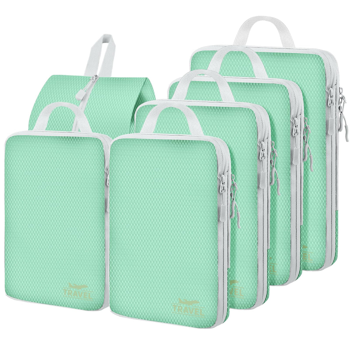 4 Set Compression Packing Cubes For Travel Bags Organizer For Luggage Suitcase Organizer, Compression Bags For Travel Accessories Luggage Storage Set (4 Pcs, Pink Leoparda)