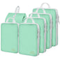 4 Set Compression Packing Cubes For Travel Bags Organizer For Luggage Suitcase Organizer, Compression Bags For Travel Accessories Luggage Storage Set (4 Pcs, Pink Leoparda)
