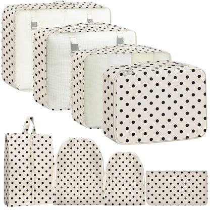 Packing Cubes for Travel - 8 Set Luggage Organizer Bags for Family, Mesh Breathable Packing Cubes for Suitcases Durable Travel Essentials Bags Set