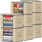 Fab totes 6 Pack Storage Bags for Clothes Blanket Storage Bins with Lids