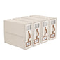 8 Pack Foldable Bed Sheets Set Organizers and Storage(King & Queen Size),Linen Fabric Closet Organizers with Window,Folding Bedding Storage Box for Bedsheets and Pillow Cube Organizer-Beige