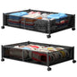 Gawerk Under Bed Storage with Wheels, Foldable Metal Mesh Underbed Storage Container Bins, Tool-free Assembly Clothes Drawer Organizer,2Pack