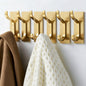 Adhesive Wall Hooks for Towel/Coat,13Lb Strong Stick-On Hooks, Gold 4 Pack