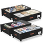 Ashwanth Under Bed Storage with Wheels, 2-Pack, XXL Large, Black