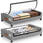 LAMU Under Bed Storage with Wheels, 2Pack Underbed Storage Containers,Black