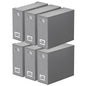 SpaceAid 4 Pack Bed Sheet Organizers and Storage, Foldable Organizer for Linen Closet, Sheets Set Folder Keeper with Window XL (Queen & King Size) Organizing Bedding Container, Gray 91ZDSN-SL01-G4