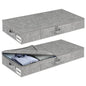 Under Bed Storage Container Bins 2 Pack, 4.5 Inch Slim Low Profile Underbed Clothes Storage Organizer for Dorm & Home, Use for Blanket and Toy Storage Box W/ Sturdy Bottom/Sides, Foldable Thick Fabric