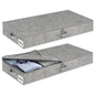 Under Bed Storage Container Bins 2 Pack, 4 Inch Thin Low Profile Underbed Clothes Storage Organizer for Dorm & Home, Use for Blanket and Toy Storage Box W/ Sturdy Bottom/Sides, Foldable Thick Fabric