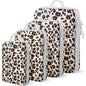 4 Set Compression Packing Cubes For Travel Bags Organizer For Luggage Suitcase Organizer, Compression Bags For Travel Accessories Luggage Storage Set (4 Pcs, Pink Leoparda)