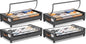 Yecaye Under Bed Storage with Wheels, 2Pack Under Bed Storage Containers, Underbed Shoe Storage Organizer, Rolling Under Bed Metal Drawers for Clothes, Blankets(30.71 x 16.93 x 6.69 in)