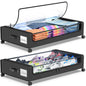 Beborxue Under Bed Storage with Wheels, 2-Pack Under the Bed Storage Containers with Lids, XXL 60L Under Bed Shoes Storage Organizer Bins, Rolling Underbed Storage for Clothes, Shoes, Blankets (Black)
