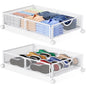 Yecaye Under Bed Storage with Wheels, 2 Pack Under Bed Shoe Storage, Black