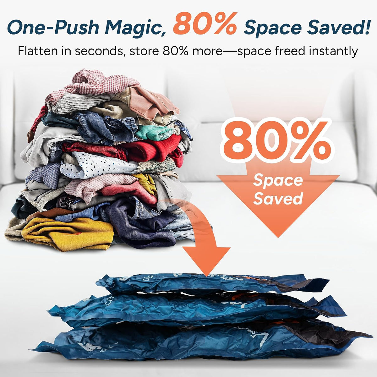 Oxford Fabric Vacuum Storage Bags for Travel, Tear & Scratch Resistant