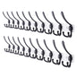 Dseap Coat Rack Wall Mounted - 5 Tri Hooks, Heavy Duty, Stainless Steel, Metal Coat Hook Rail for Coat Hat Towel Purse Robes Mudroom Bathroom Entryway (Black, 2 Packs)