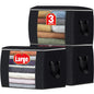 Fab totes 6 Pack Storage Bags for Clothes Blanket Storage Bins with Lids