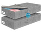 3-in Low Profile Under Bed Storage, No Structure, 2-Pack, Gray