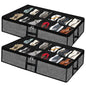 Under Bed Storage Organizer for Closet 2pc-24 Pairs Shoe Boxes