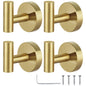 Towel Hooks Bathroom Coat Robe Wall Hook Heavy Duty Door Hanger Towel Robe Clothes Cabinet Closet Sponges Rack for Bathroom Bedroom Kitchen Hotel Pool 4 Packs Black(Drilling Installation)