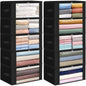 Fab totes 6 Pack Storage Bags for Clothes Blanket Storage Bins with Lids
