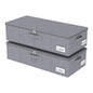 Yawinhe 27L UnderBed Storage Containers,2 Pack Closet Organizers,Beige