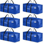 ClearSpace Heavy Duty Moving Bags - Water Resistant Storage Bags with Backpack Straps, Zippers and Handles - Large Moving Boxes for College Dorm, Travel, Closet Organization - 6 Pack, Clear