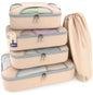Shacke 5 Set Packing Cubes for Travel with Laundry Bag (Green Grass)
