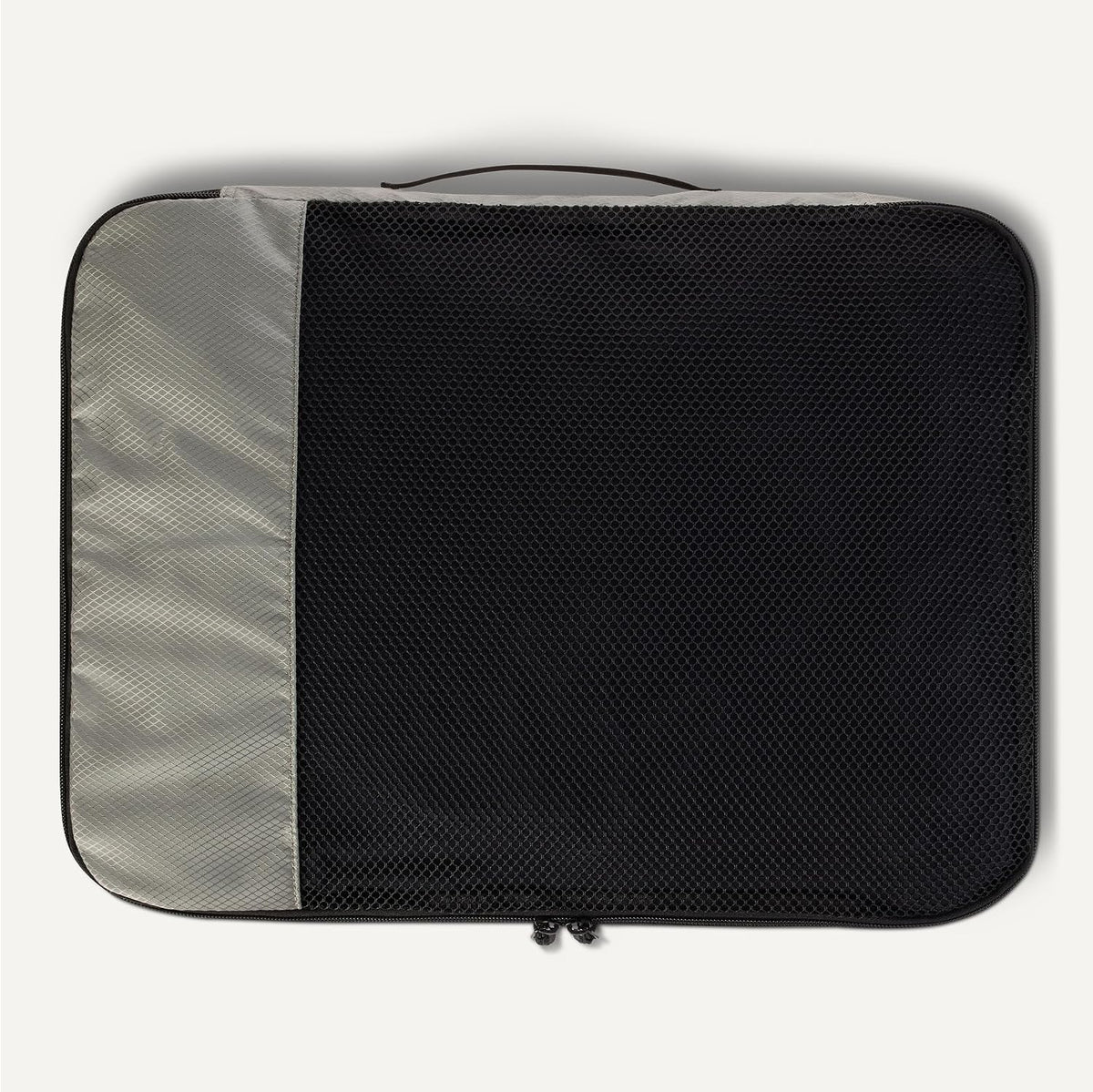 Amazon Essentials 4-Piece Packing Cubes Travel Accessories Set, Luggage Organizer, Suitcase Organizer with Double Zipper, Mesh Top, Space-Saving, Large, Gray (Previously Amazon Basics)