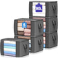 90L Large Storage Bags, 6 Pack Clothes Storage Bins Closet Organizers