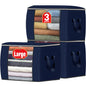 Fab totes 6 Pack Storage Bags for Clothes Blanket Storage Bins with Lids