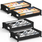 Under Bed Storage with Wheels, Square Under Bed Storage Containers, 4 Pack Under The Bed Storage Bins, Under Organizer with Clear Lids-60L Rolling Underbed Storage For Clothes, Shoes...