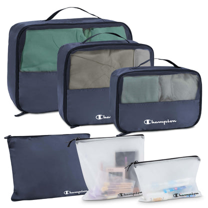 Champion Packing Cubes for Travel - 6 Piece Organizer Set, Carry-On Ready