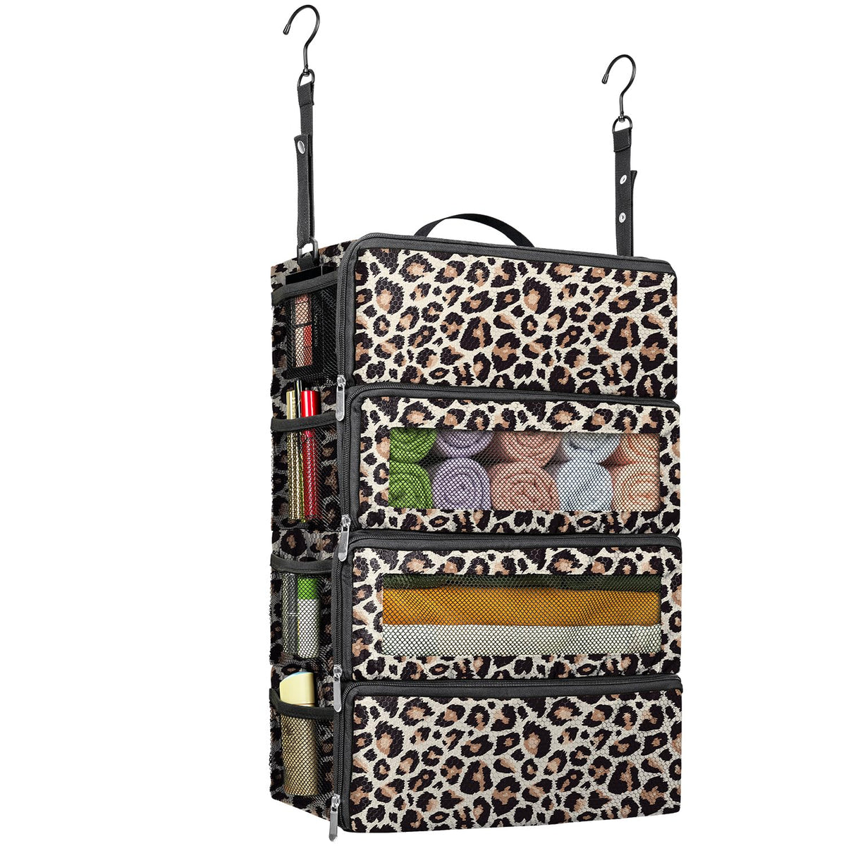 Suitcase Organizer, Hanging Travel Luggage Organizer Shelves Carry On Bag