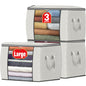 Fab totes 6 Pack Storage Bags for Clothes Blanket Storage Bins with Lids