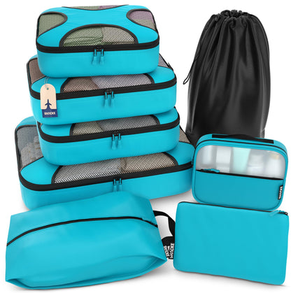 Shacke 5 Set Packing Cubes for Travel with Laundry Bag (Green Grass)