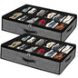 Under Bed Storage Organizer for Closet 2pc-24 Pairs Shoe Boxes