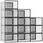 Kuject X-Large Shoe Storage Boxes 12 Pack, Clear Stackable Shoe Organizer