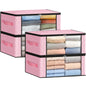 Fab totes 6 Pack Storage Bags for Clothes Blanket Storage Bins with Lids