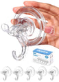 Antimbee 3 Pack Suction Cup Hooks, Clear Suction Cup Hanger, Removable Small Suction Cups for Shower, Bathroom, Glass, Door, Windows, Kitchen-Max Hanging up to 11 lbs on Smooth Surface