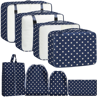 Packing Cubes for Travel - 8 Set Luggage Organizer Bags for Family, Mesh Breathable Packing Cubes for Suitcases Durable Travel Essentials Bags Set