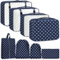 Packing Cubes for Travel - 8 Set Luggage Organizer Bags for Family, Mesh Breathable Packing Cubes for Suitcases Durable Travel Essentials Bags Set