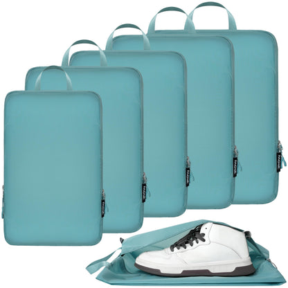 BAGAIL 6 Set Ultralight Compression Packing Cubes Packing Organizer for Travel Accessories Luggage Suitcase Backpack