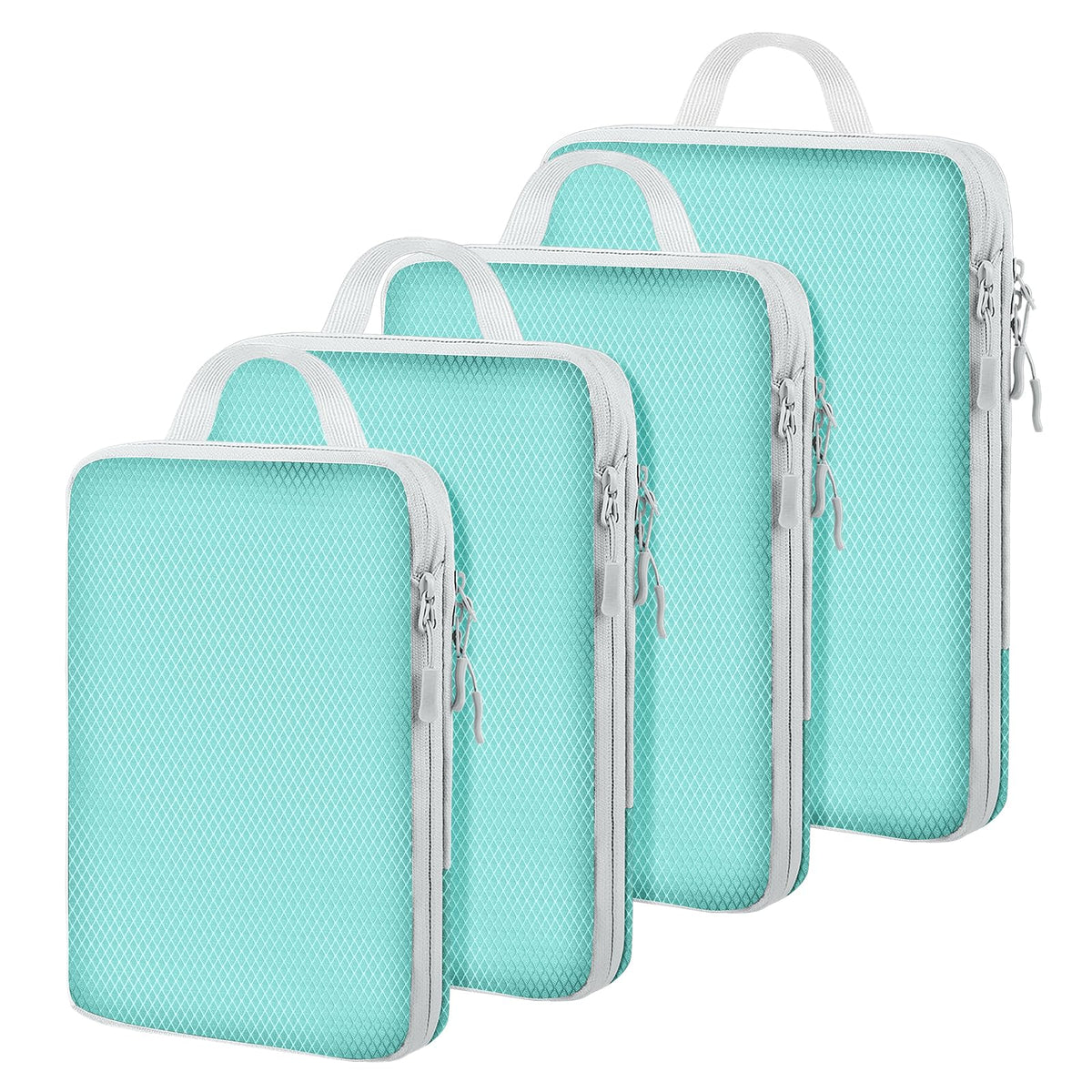 4 Set Compression Packing Cubes For Travel Bags Organizer For Luggage Suitcase Organizer, Compression Bags For Travel Accessories Luggage Storage Set (4 Pcs, Pink Leoparda)