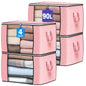 90L Large Storage Bags, 6 Pack Clothes Storage Bins Closet Organizers
