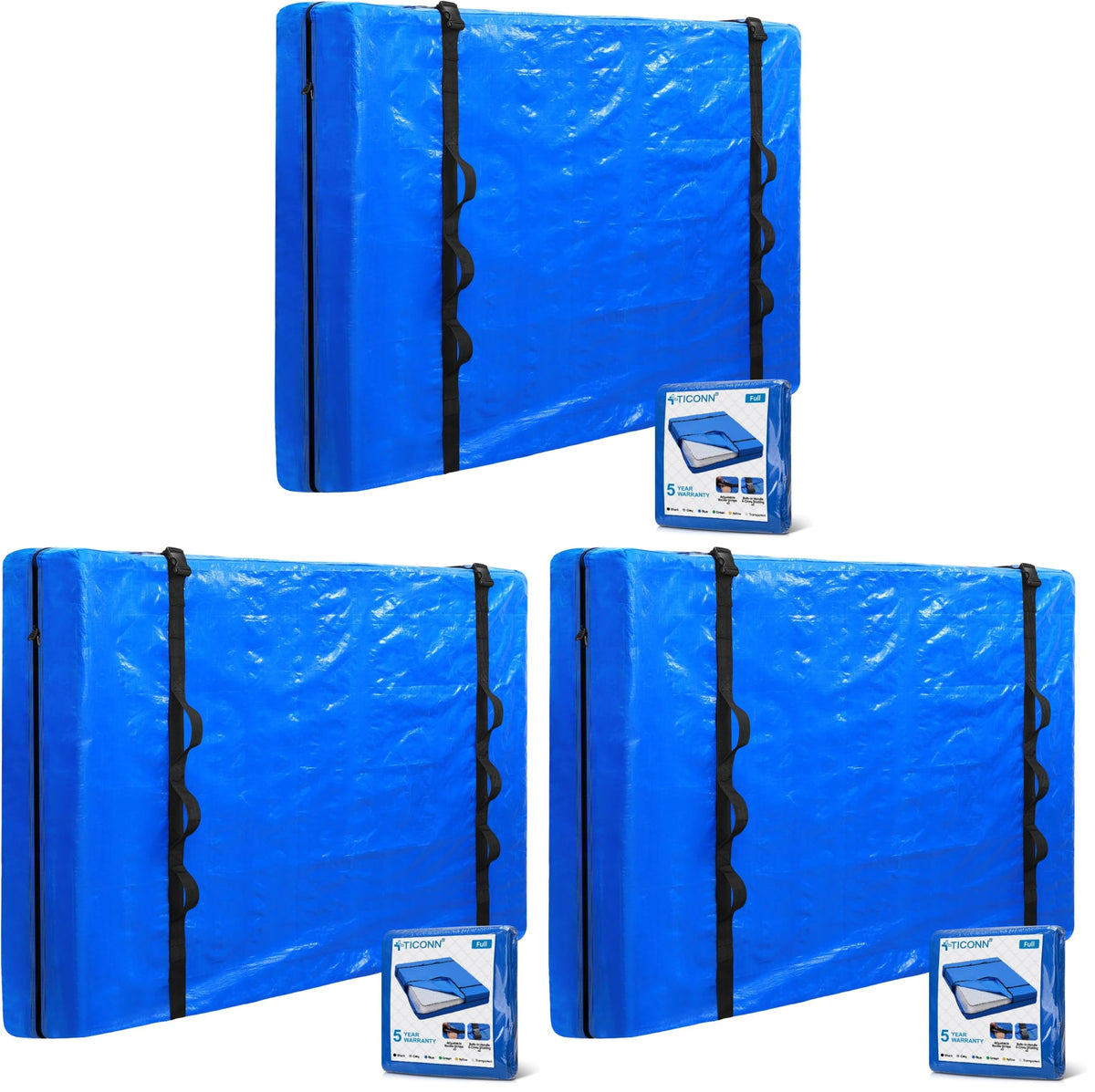 TICONN Mattress Bags for Moving, Heavy Duty Mattress Cover Storage Bag