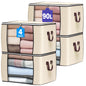 90L Large Storage Bags, 6 Pack Clothes Storage Bins Closet Organizers
